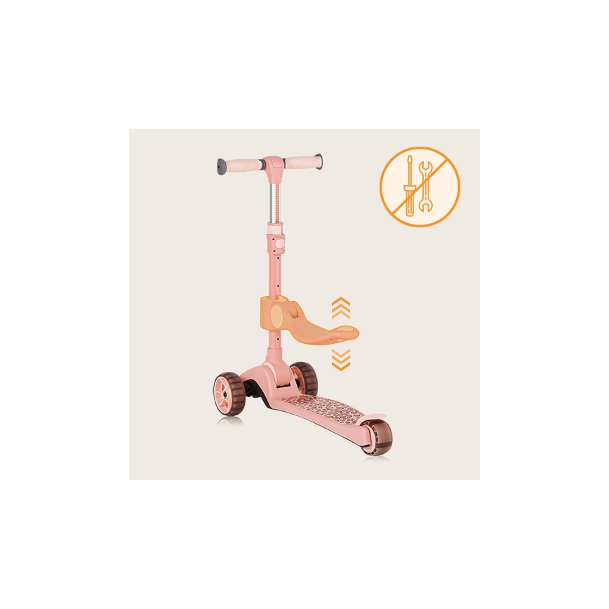 Lionelo - Kinderen step 2in1 FRANKY roze