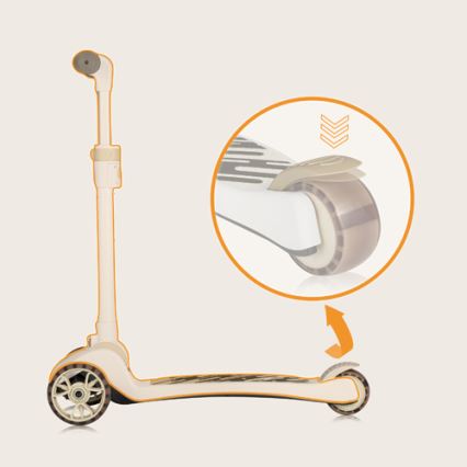 Lionelo - Kinderen step 2in1 FRANKY wit/beige