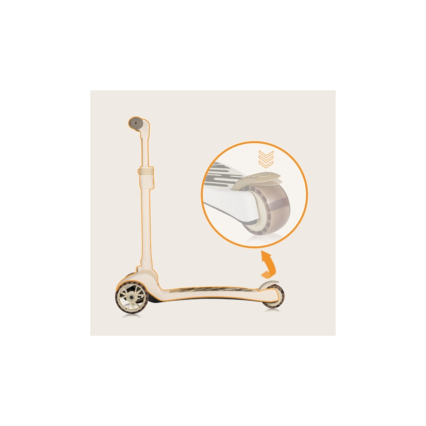 Lionelo - Kinderen step 2in1 FRANKY wit/beige