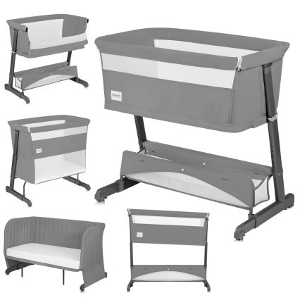 Lionelo - Kinderledikant 5-in-1 THOMI PLUS Grey Concrete