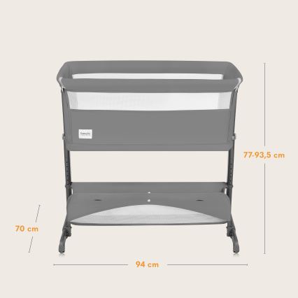 Lionelo - Kinderledikant 5-in-1 THOMI PLUS Grey Concrete