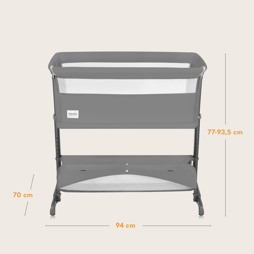 Lionelo - Kinderledikant 5-in-1 THOMI PLUS Grey Concrete