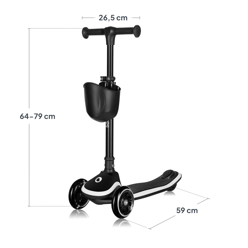 Lionelo - Kinderstep MEY 3x AAA Zwart Onyx