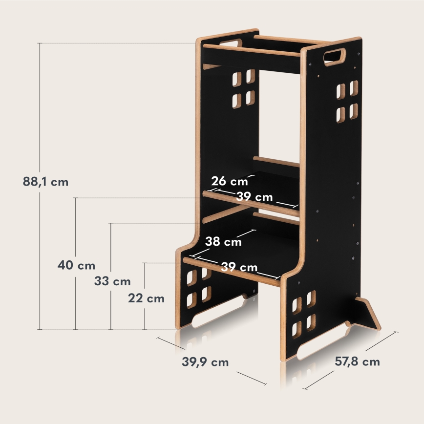 Lionelo - Leertoren CASS Zwart Onyx