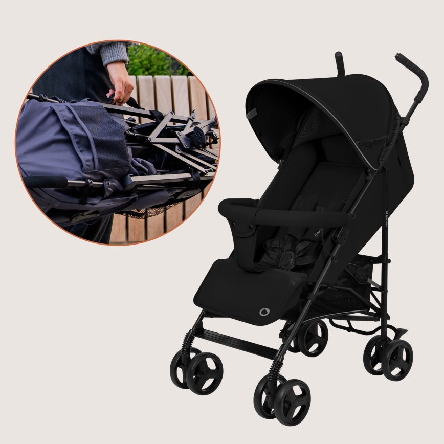 Lionelo - Lichtgewicht parapluwagen ELIA Black Onyx