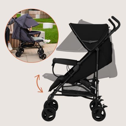 Lionelo - Lichtgewicht parapluwagen ELIA Black Onyx