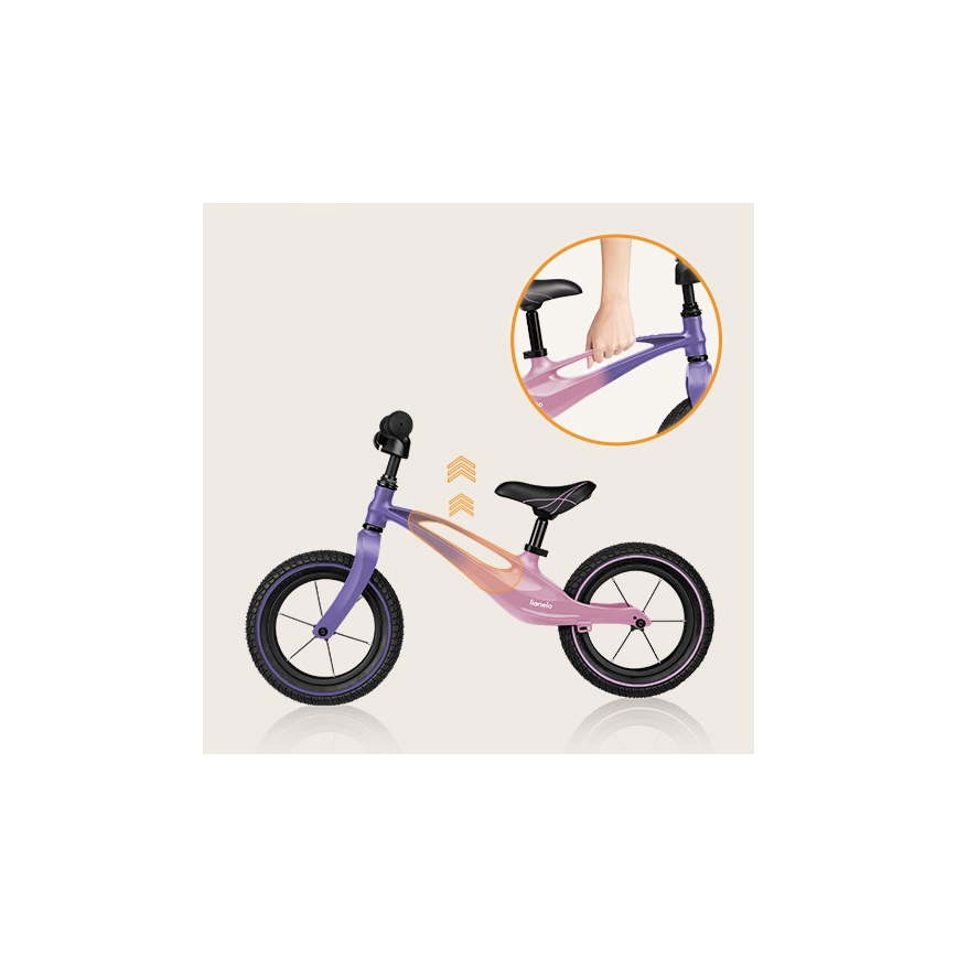 Lionelo - Loopfiets BART AIR paars/roze