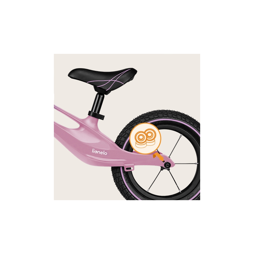 Lionelo - Loopfiets BART AIR paars/roze