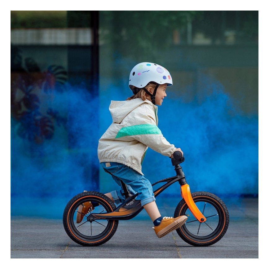 Lionelo - Loopfiets BART AIR zwart/oranje