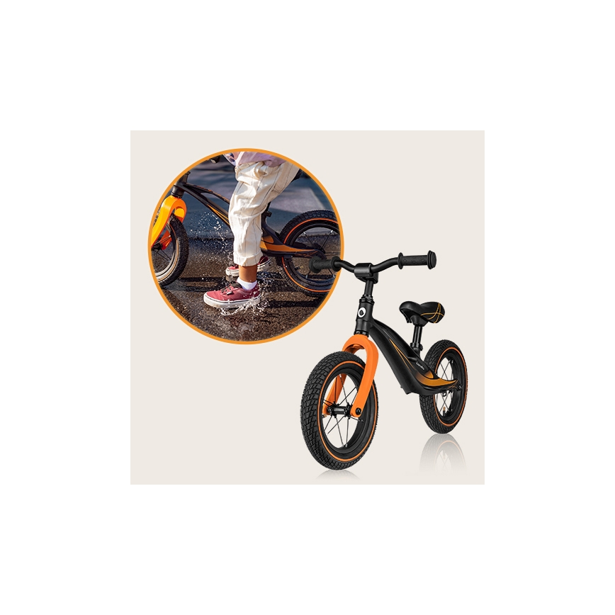 Lionelo - Loopfiets BART AIR zwart/oranje