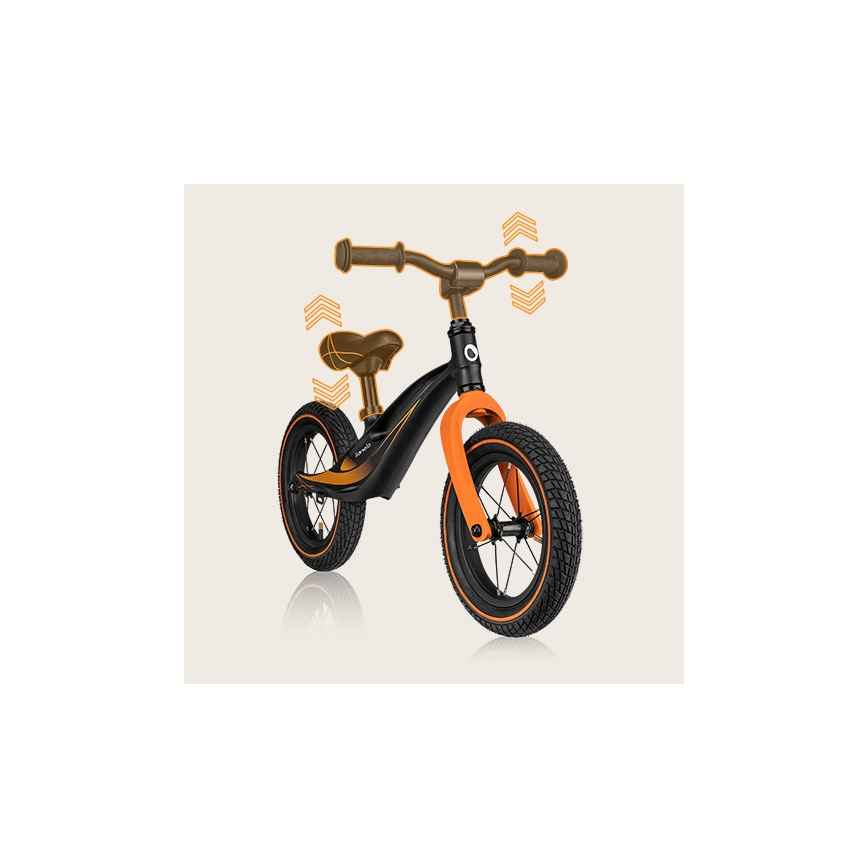 Lionelo - Loopfiets BART AIR zwart/oranje