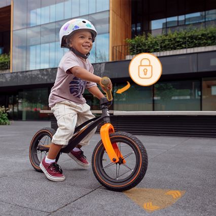 Lionelo - Loopfiets BART AIR zwart/oranje