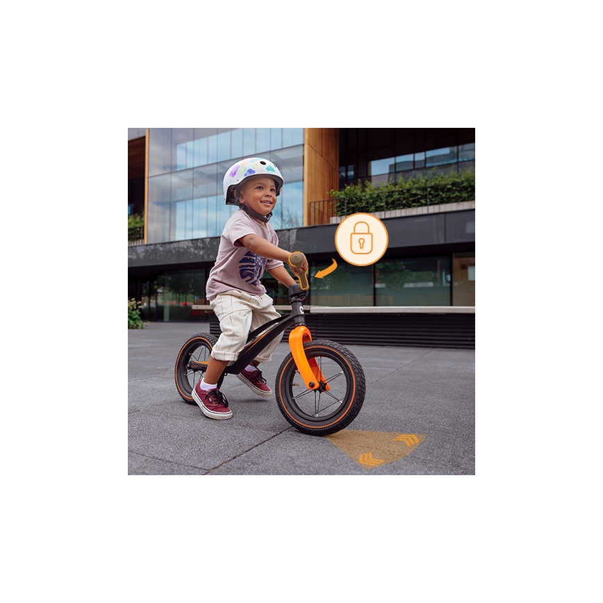 Lionelo - Loopfiets BART AIR zwart/oranje