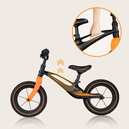 Lionelo - Loopfiets BART AIR zwart/oranje