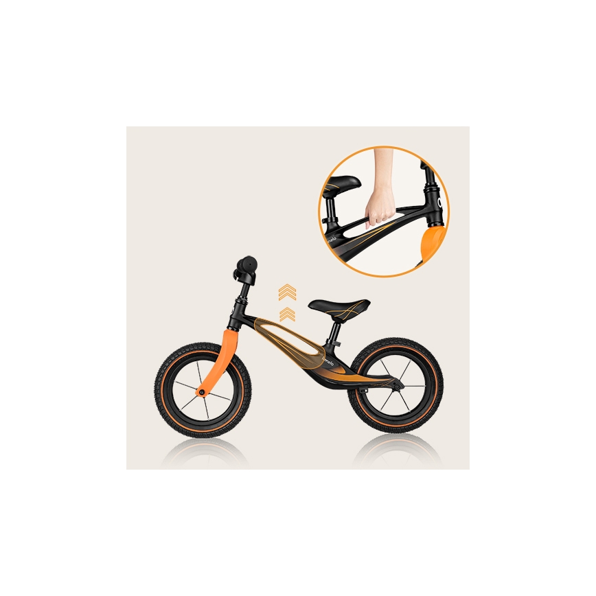 Lionelo - Loopfiets BART AIR zwart/oranje