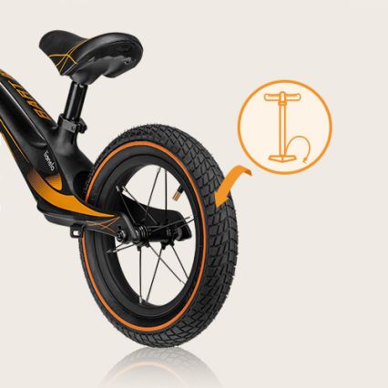 Lionelo - Loopfiets BART AIR zwart/oranje