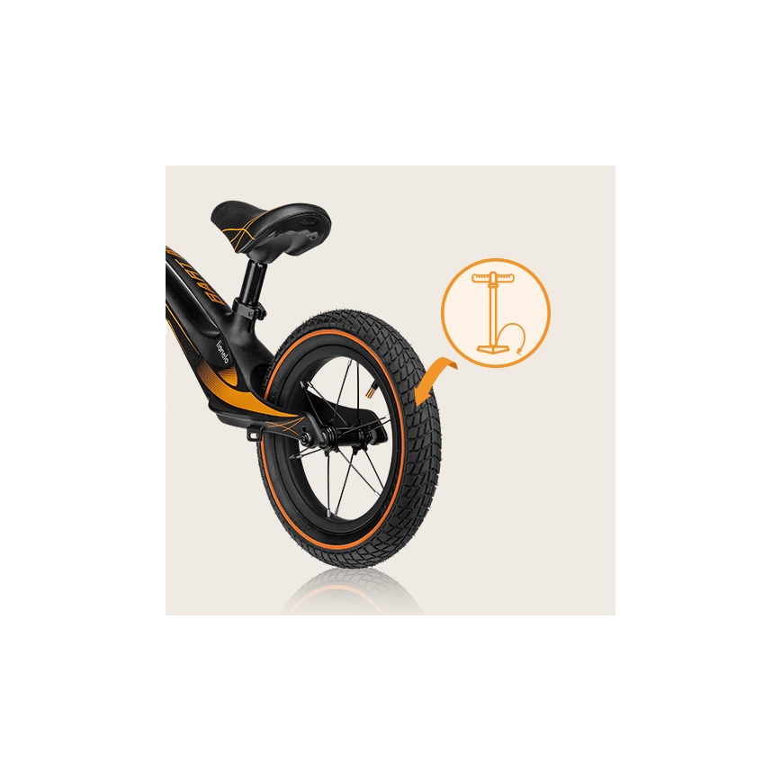 Lionelo - Loopfiets BART AIR zwart/oranje