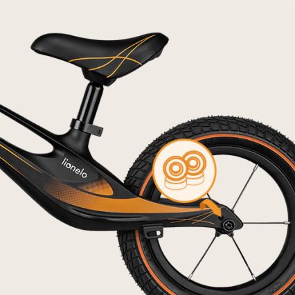 Lionelo - Loopfiets BART AIR zwart/oranje