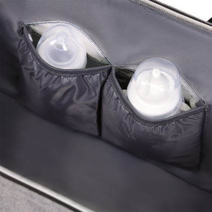 Lionelo - Luier- en verzorgingstas voor kinderwagen IDA Grijs Concrete
