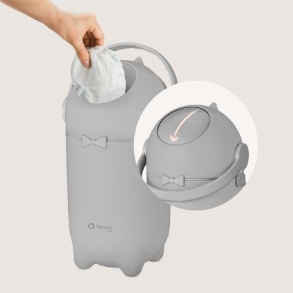 Lionelo - Luieremmer PUREBIN 10 l Grijs