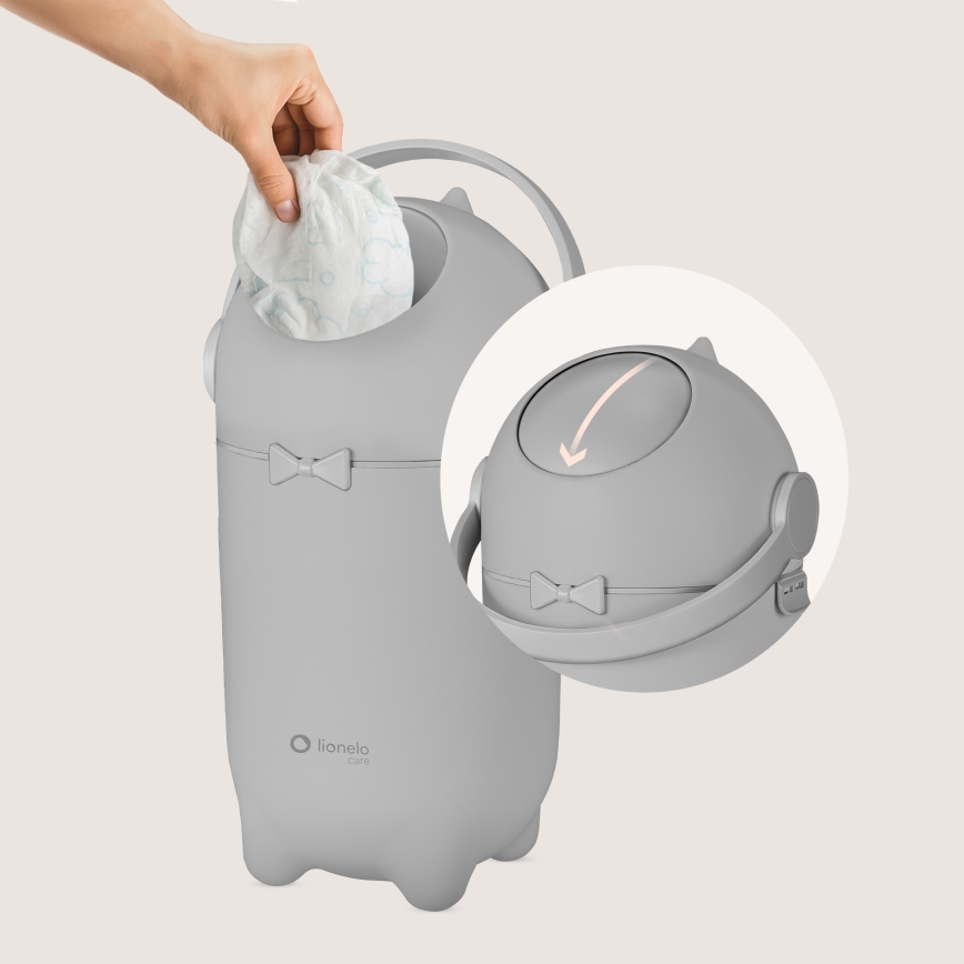 Lionelo - Luieremmer PUREBIN 10 l Grijs