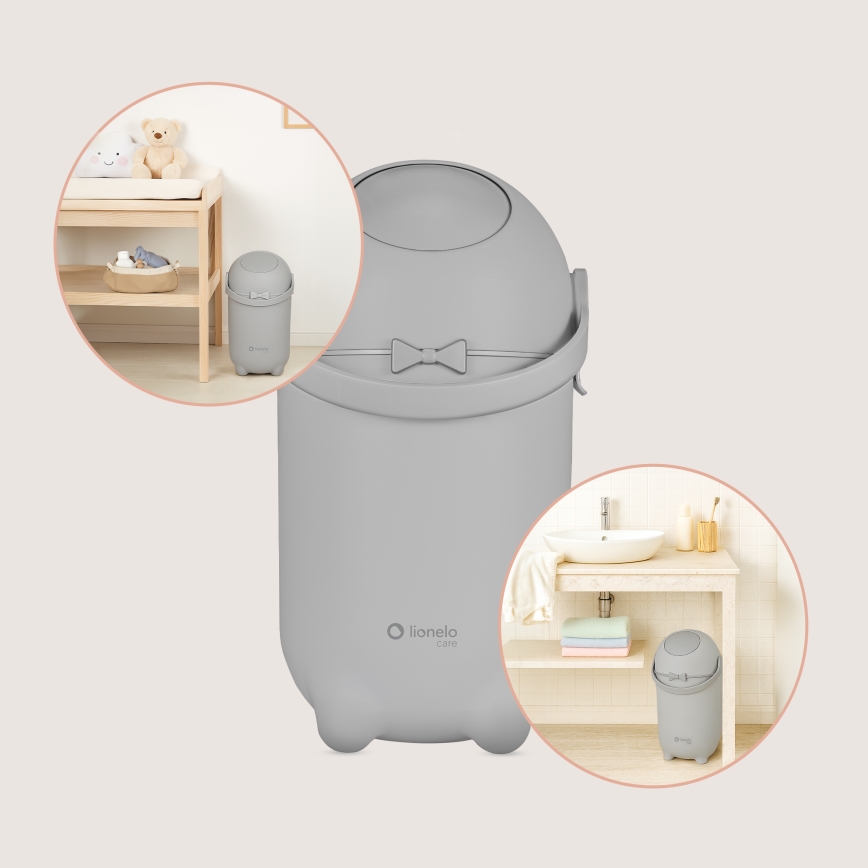 Lionelo - Luieremmer PUREBIN 10 l Grijs