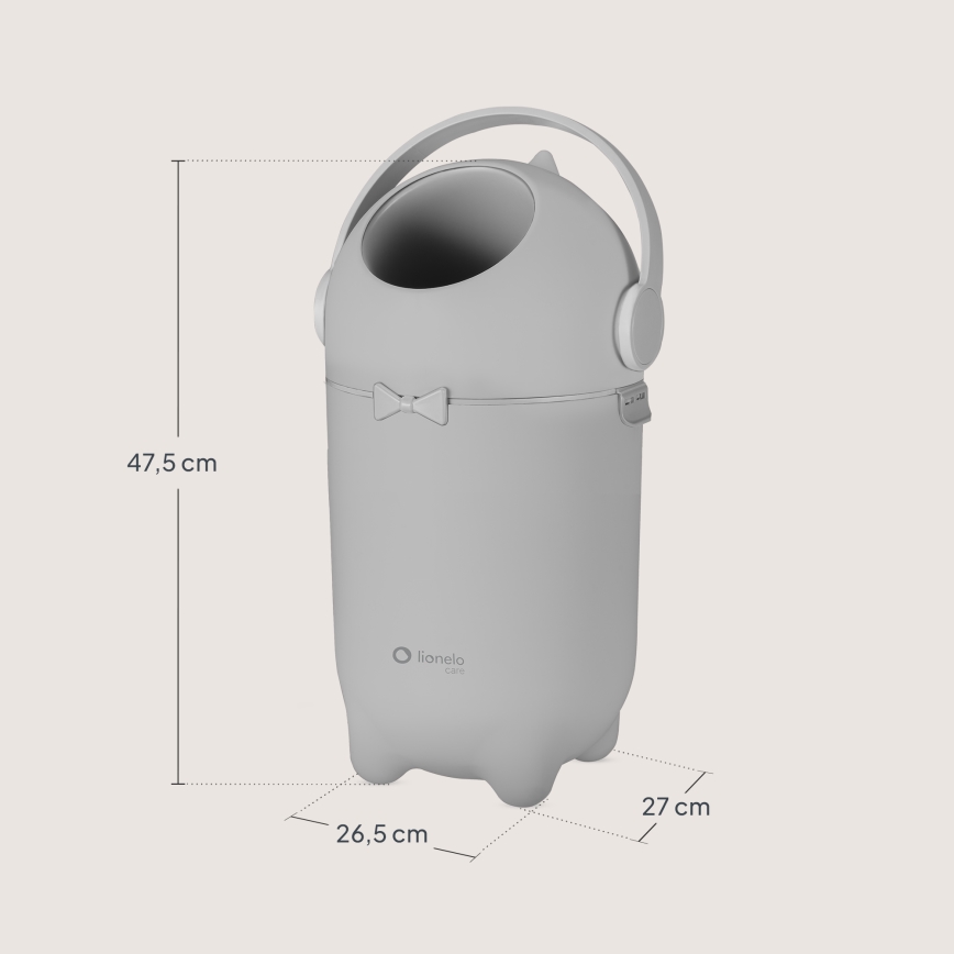 Lionelo - Luieremmer PUREBIN 10 l Grijs