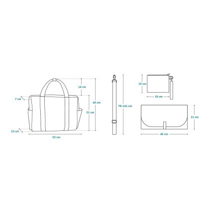 Lionelo - Luiertas voor kinderwagen IDA Betongrijs