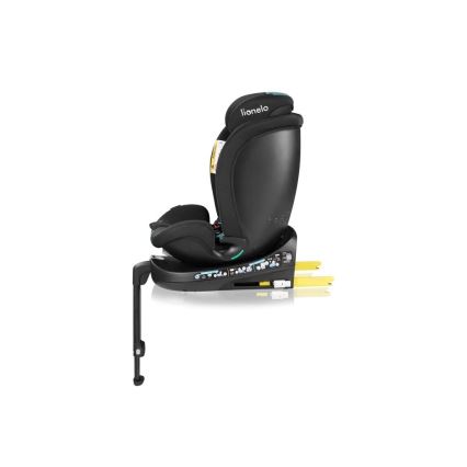 Lionelo - NAVY i-Size draaibare autostoel met basis, 40-150 cm, zwart/turkoois