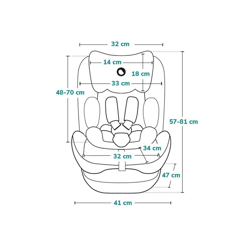 Lionelo - NEAL i-Size autostoel 100-150 cm groen-turkoois