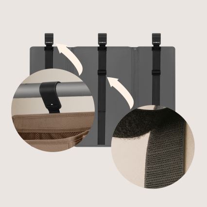 Lionelo - Opbergorganizer voor ledikant 3-in-1 SIDEPOCKET grijs