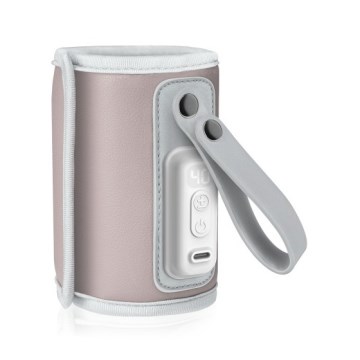 Lionelo - Oplaadbare flessenverwarmer THERMUP GO 18W/5V Babyroze