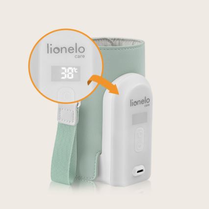 Lionelo - Oplaadbare flessenverwarmer THERMUP GO EVO 18W/5V groen/wit
