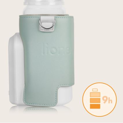 Lionelo - Oplaadbare flessenverwarmer THERMUP GO EVO 18W/5V groen/wit