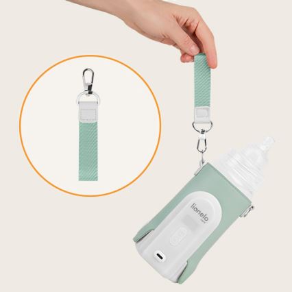 Lionelo - Oplaadbare flessenverwarmer THERMUP GO EVO 18W/5V groen/wit