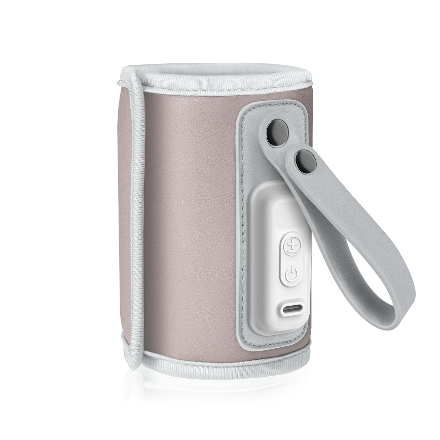 Lionelo - Oplaadbare flessenwarmer THERMUP GO 18W/5V Babyroze