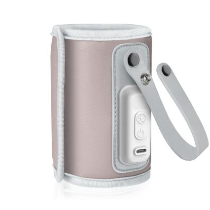 Lionelo - Oplaadbare flessenwarmer THERMUP GO 18W/5V Babyroze