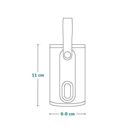 Lionelo - Oplaadbare flessenwarmer THERMUP GO 18W/5V Grijs/Zilver