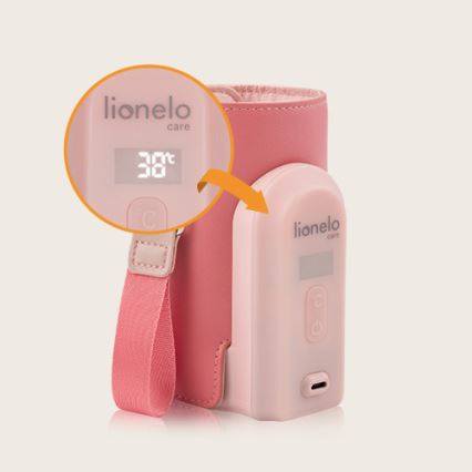 Lionelo - Oplaadbare flessenwarmer THERMUP GO EVO 18W/5V roze