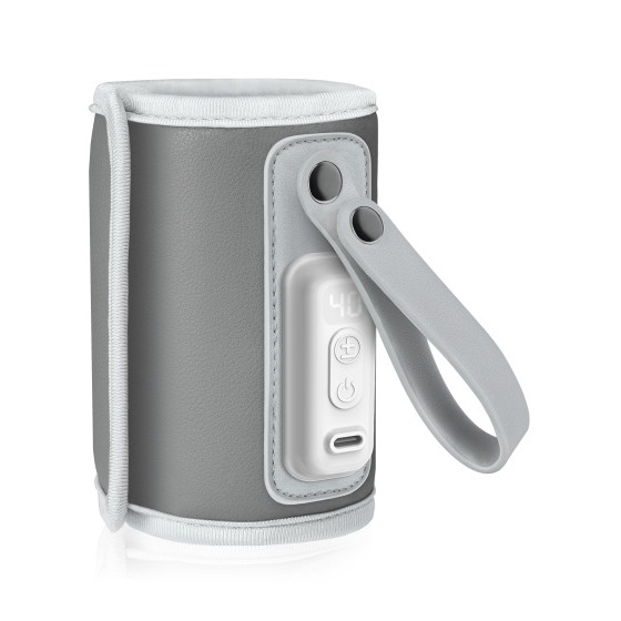 Lionelo - Oplaadbare flesverwarmer THERMUP GO 18W/5V Grijs Zilver