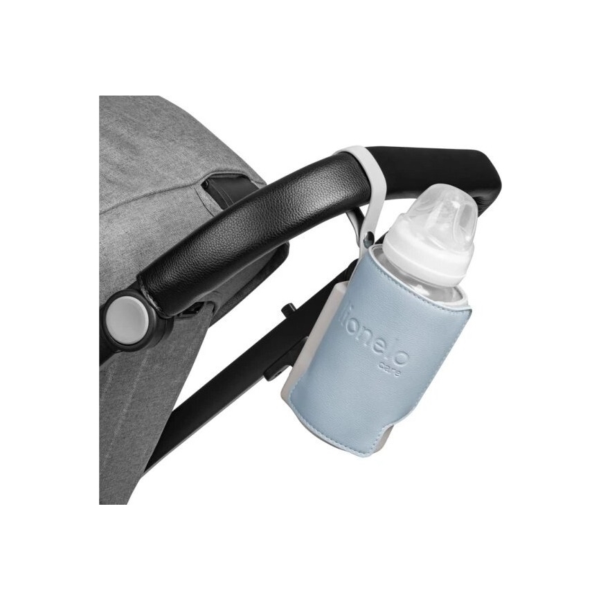 Lionelo - Oplaadbare flesverwarmer THERMUP GO PLUS 10W/5V blauw/grijs