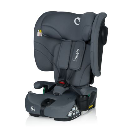 Lionelo - Opvouwbare autostoel NELLY i-Size 76-150 cm Grijs Grafiet