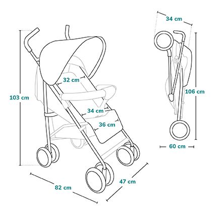Lionelo - Opvouwbare buggy ELIA grijs