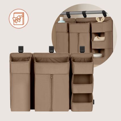 Lionelo - Organizer voor babybed 3-in-1 SIDEPOCKET Beige