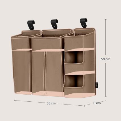 Lionelo - Organizer voor babybed 3-in-1 SIDEPOCKET Beige