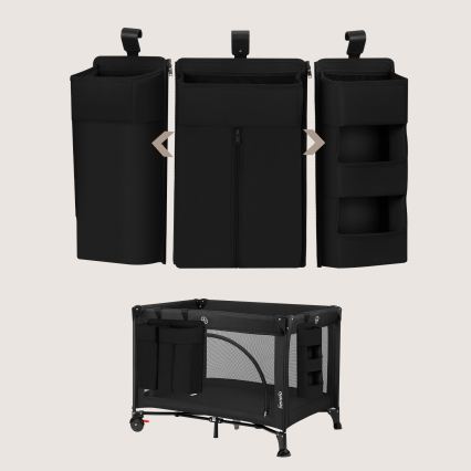 Lionelo - Organizer voor babybed 3-in-1 SIDEPOCKET Zwart