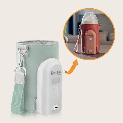 Lionelo - Rechargeable bottle warmer THERMUP GO EVO 18W/5V groen/wit