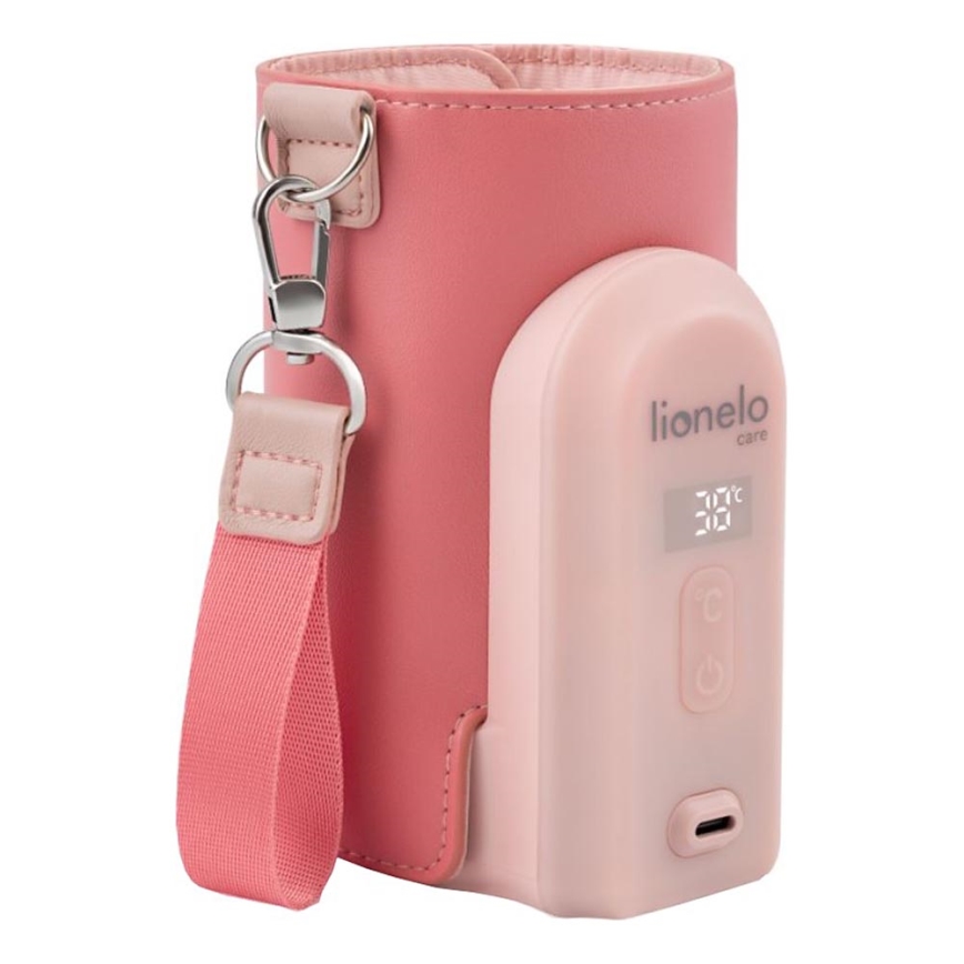Lionelo - Rechargeable bottle warmer THERMUP GO EVO 18W/5V roze