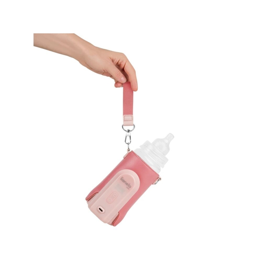 Lionelo - Rechargeable bottle warmer THERMUP GO EVO 18W/5V roze