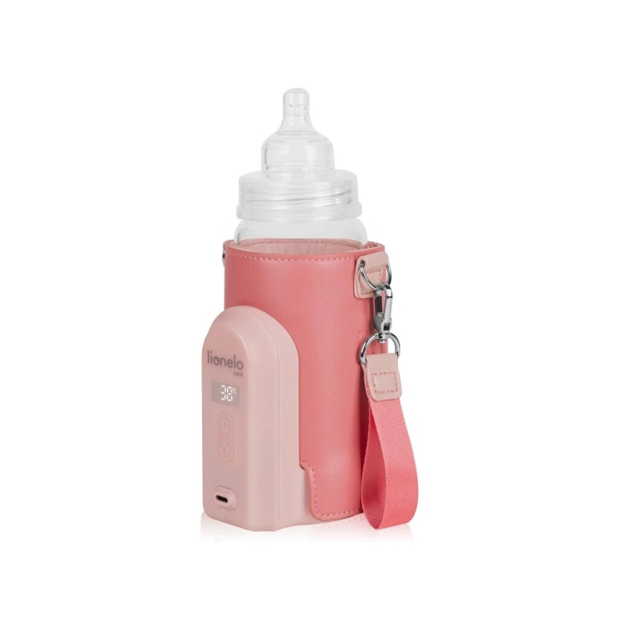 Lionelo - Rechargeable bottle warmer THERMUP GO EVO 18W/5V roze